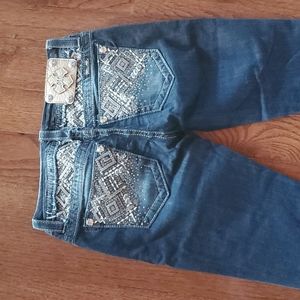 Miss Me jeans, boot cut, size 26, inseam:33